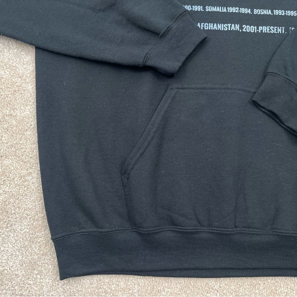 Grunt Style Hoodie Large Black Pullover American Flag Logo Patriotic Casual Men - Picture 9 of 15